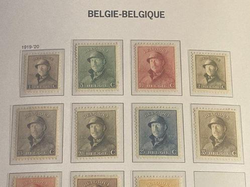 België 1919 - Reeks Albert I Helm ZONDER de waarde van 2F, Postzegels en Munten, Postzegels | Europa | België