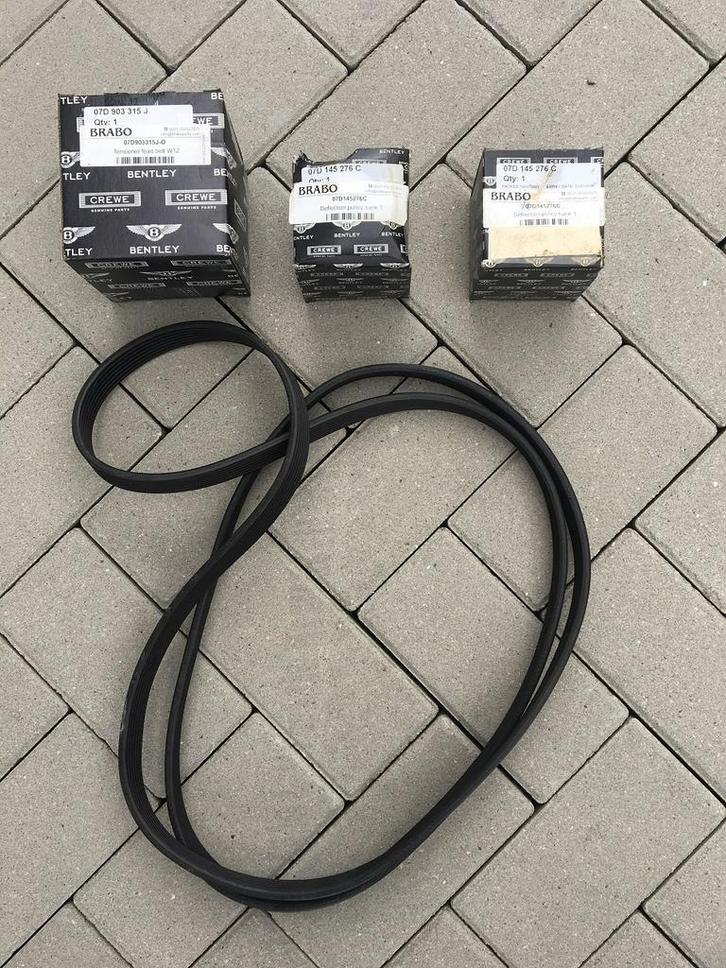 Bentley spanrol wiel paar riem set 07D903315J 07D145276C, Auto-onderdelen, Motor en Toebehoren, Gebruikt, Bentley