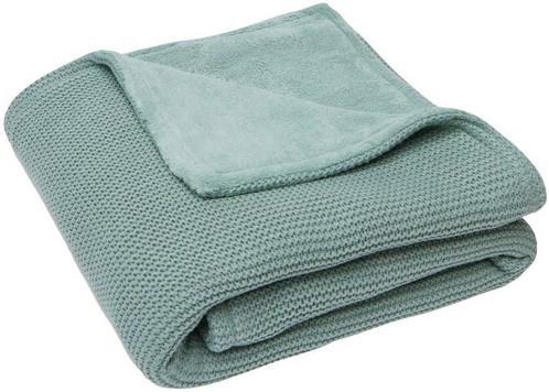 Jollein Basic Knit Forest Green / Fleece 75 x 100 cm, Kinderen en Baby's, Dekens, Slaapzakjes en Inbakerproducten, Nieuw, Verzenden