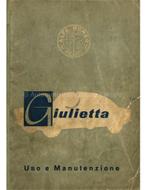1959 ALFA ROMEO GIULIETTA INSTRUCTIEBOEKJE ITALIAANS, Auto diversen, Handleidingen en Instructieboekjes