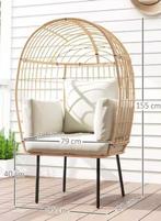 Grote Rotan Loungefauteuil – Eivormig en Weerbestendig, Verzenden, Nieuw