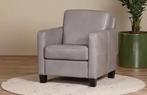 Leren fauteuils met houten poten, Huis en Inrichting, Fauteuils, Ophalen of Verzenden, Nieuw, Leer