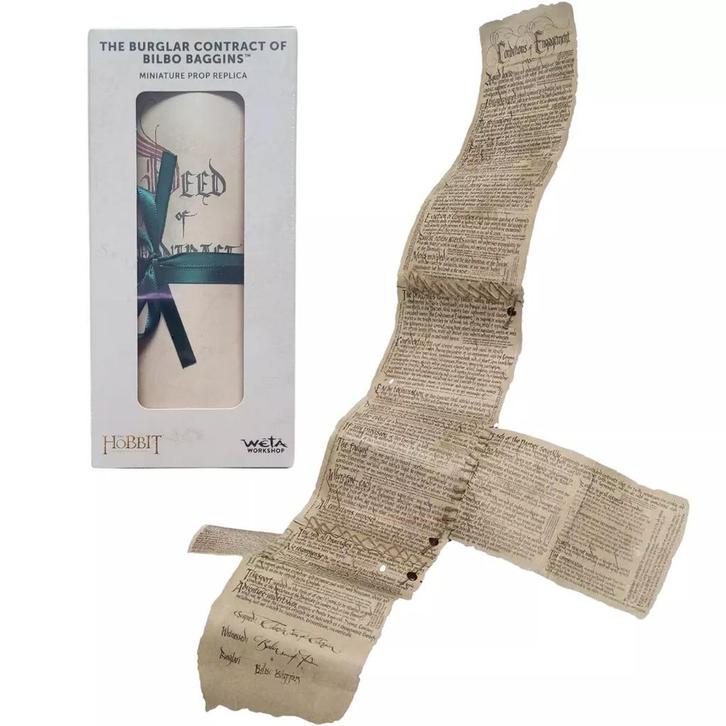 The Hobbit Mini Replica The Burglar Contract of Bilbo Baggin, Verzamelen, Lord of the Rings, Nieuw, Ophalen of Verzenden
