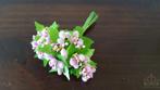 Besjes, blad, meeldraden frosted roze bundel 10 st, Ophalen of Verzenden, Nieuw