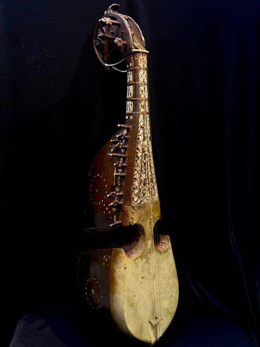 Afghaanse Rubab met inleg van parelmoer en bot - Hout -, Antiek en Kunst, Kunst | Niet-Westerse kunst