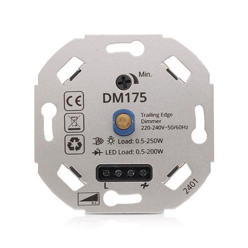 Universele LED dimmer 3-200W | Fase afsnijding, Doe-het-zelf en Verbouw, Elektra en Kabels, Schakelaar, Nieuw, Ophalen of Verzenden