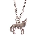 Kinderketting Zilverkleurig 45cm - Hangertje Huilende Wolf z, Ophalen of Verzenden, Nieuw