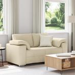 vidaXL Loveseat 120 cm stof crèmekleurig, Huis en Inrichting, Banken | Bankstellen, Verzenden, Nieuw, Stof, Minder dan 150 cm