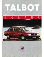 1981 TALBOT SOLARA BROCHURE DUITS, Boeken, Auto's | Folders en Tijdschriften, Nieuw, Author