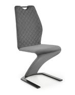 Grijze Fluweel Eetkamerstoel | Gebruikt | 61% Korting, Huis en Inrichting, Ophalen of Verzenden, Nieuw, Grijs, Modern