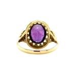 Gouden ring met amethist 14 krt, Ophalen of Verzenden, Nieuw