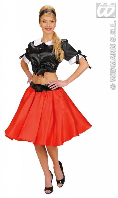 Satijnen rokje met petticoat rood, Kleding | Dames, Carnavalskleding en Feestkleding, Nieuw, Ophalen of Verzenden