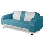 Bel Air Retro Waverly Tweezitter Sofa SF02CBG63 Blauw/Wit, Huis en Inrichting, Banken | Bankstellen, Ophalen, Gebruikt