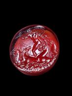 Oud-Grieks Stunning Intaglio Stone with Apollo or Hades, Sieraden, Tassen en Uiterlijk, Antieke sieraden