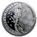 Barbados Seahorse - 1 oz 2020, Postzegels en Munten, Munten | Amerika, Verzenden, Midden-Amerika, Losse munt, Zilver