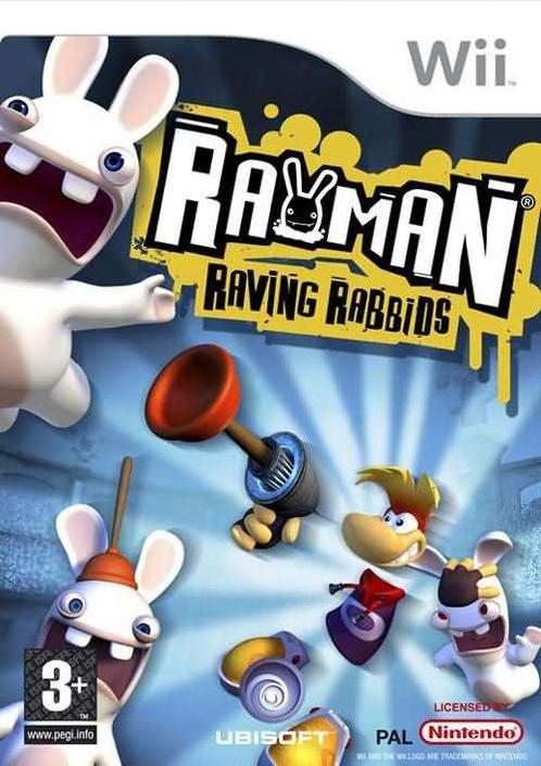 Rayman Raving Rabbids-Standaard (Wii) Gebruikt, Spelcomputers en Games, Games | Nintendo Wii, Zo goed als nieuw, Ophalen of Verzenden