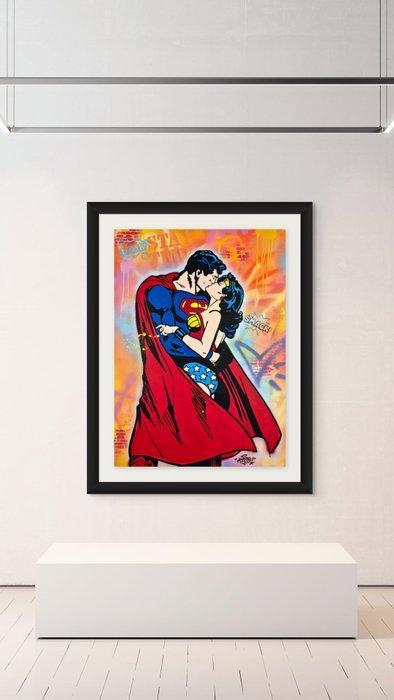 Hipo (1988) - Superman & Wonder Woman - Love is... loving, Antiek en Kunst, Kunst | Schilderijen | Modern