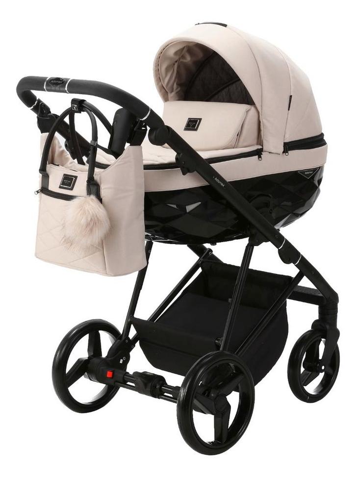 Adamex Quantum Std Beige/Black 2-in-1 Kinderwagen, Kinderen en Baby's, Autostoeltjes, Nieuw, Verzenden