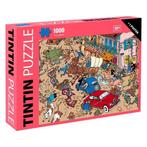 Kuifje Ongeval op het Plein Puzzel + Poster (1000 stukken), Verzamelen, Nieuw, Ophalen of Verzenden