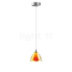 Bruck Silva Hanglamp, chroom mat/glas geel/oranje - 11 cm, Nieuw, Verzenden