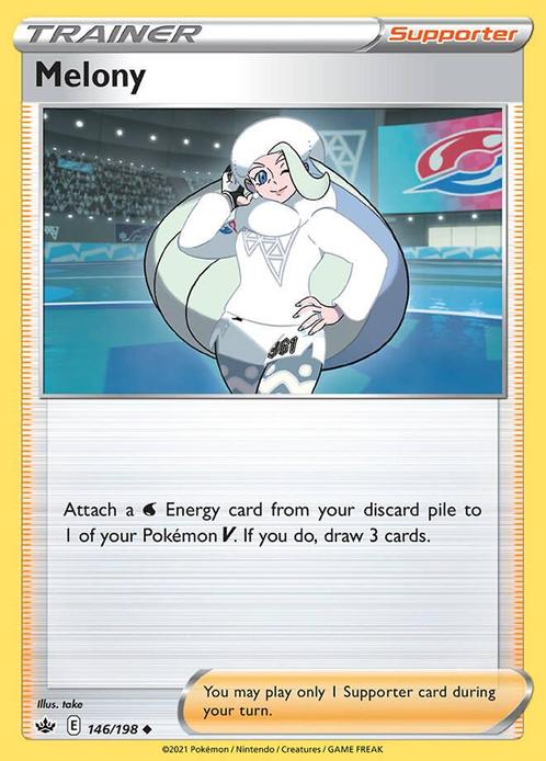 Melony 146/198 Chilling Reign, Hobby en Vrije tijd, Verzamelkaartspellen | Pokémon, Losse kaart, Nieuw, Foil, Ophalen of Verzenden