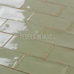 Equipe wandtegel masia olijf groen glans 7,5x15cm, Doe-het-zelf en Verbouw, Tegels, Nieuw, Ophalen of Verzenden, 10 m² of meer