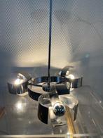Plafondlamp - Vintage chroom hanglamp 3 lichts - Metaal, Antiek en Kunst, Antiek | Lampen