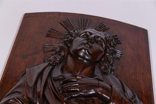Houtsnijwerk evangelist Johannes - Hout - 1850-1900, Antiek en Kunst, Kunst | Niet-Westerse kunst