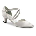Dansschoenen voor Dames - Bruidsschoenen - Wit Satijn - Hak, Verzenden, Nieuw