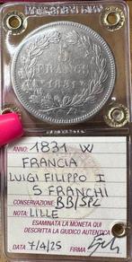 Frankrijk. Louis Philippe I. 5 Francs 1831-W, Lille (Zonder