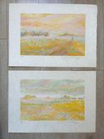 Claude Manoukian (1936) - Lot de 2 lithographies: Promenade