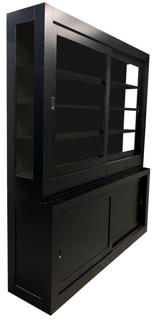 Buffetkast zwart - zwart Terborg XL soft close 220 x 240cm, Huis en Inrichting, Kasten | Buffetkasten, Ophalen of Verzenden