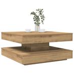vidaXL Salontafel 360 graden draaibaar 70x70x34,5 cm, Huis en Inrichting, Tafels | Salontafels, Verzenden, Nieuw, Overige houtsoorten