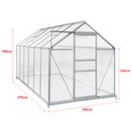[en.casa] Tuinkas Oisterwijk 370x190x124/195 cm 7,03 m² tran, Verzenden, Nieuw