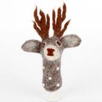 Vingerpopje Vilt - Hert - Grijs 3D - 12x10cm - Fairtrade NIE, Ophalen of Verzenden, Nieuw