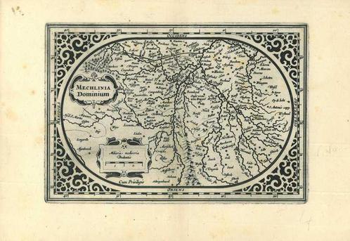 Kaart van Antwerp en Flemish Brabant, Antiek en Kunst, Kunst | Etsen en Gravures