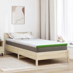 vidaXL Matraspads Wit en Groen 90 x 200 cm, Verzenden, Nieuw, Wit