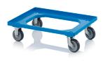 Onderwagen Rolplateau Trolley Blauw 2 zwenkwielen en 2, Ophalen of Verzenden
