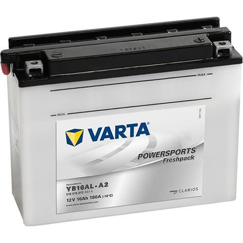 Varta Powersports Freshpack YB16AL-A2 accu | 516 016 012 |, Auto-onderdelen, Accu's en Toebehoren, Ophalen of Verzenden
