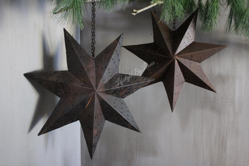 Sobere hangende zwarte waxinelichthouder ster 42 cm, Huis en Inrichting, Woonaccessoires | Kandelaars en Kaarsen, Nieuw, Ophalen of Verzenden