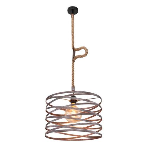 Hanglamp MARCO 40.0 cm 1-lichts Zwart, Roest, Huis en Inrichting, Lampen | Hanglampen, 75 cm of meer, Nieuw, Metaal, Ophalen of Verzenden
