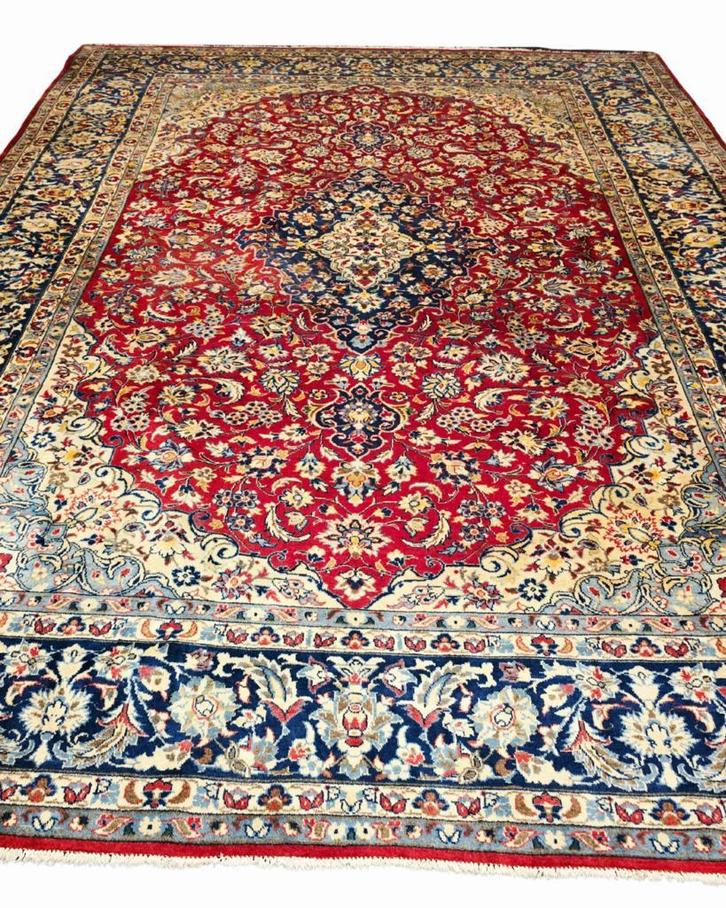 Groot Perzisch tapijt Kashan 400x300 wollen vloerkleed iran, Huis en Inrichting, Stoffering | Tapijten en Kleden, 200 cm of meer