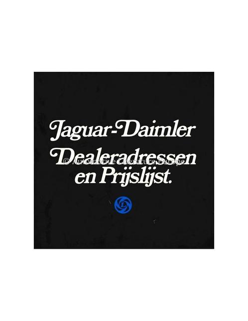 1976 JAGUAR-DAIMLER DEALERADRESSEN & PRIJSLIJST NEDERLANDS, Boeken, Auto's | Folders en Tijdschriften