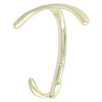 Kapstokhaak zamak dubbel geel messing, Verzenden, Nieuw