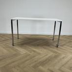 Wiesner-Hager verrijdbare klaptafel 140x70 cm, wit - chroom, Ophalen of Verzenden, Gebruikt, Bureau