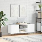 vidaXL Platenkast 121x38x48 cm bewerkt hout wit, Huis en Inrichting, Verzenden, Nieuw