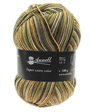 Wol Annell Super Extra Color - 2914 Groen, Hobby en Vrije tijd, Naaien en Fournituren, Nieuw