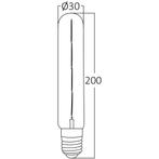 LED Lamp E27 Buis Filament - Brinton - Amber 6W 540lm - 822, Led-lamp, Soft of Flame, Nieuw, E27 (groot)