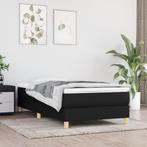 vidaXL Boxspring bed 100x200 cm stof zwart, Huis en Inrichting, 100 cm, Eenpersoons, Verzenden, Zwart