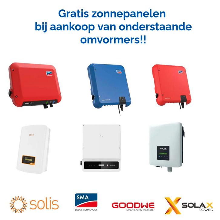 Gratis zonnepanelen bij aankoop omvormer, Doe-het-zelf en Verbouw, Zonnepanelen en Toebehoren, Nieuw, Ophalen